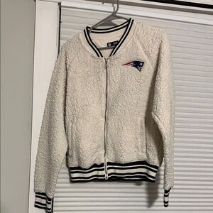 Women's Patriots Cream Sherpa Sweater
